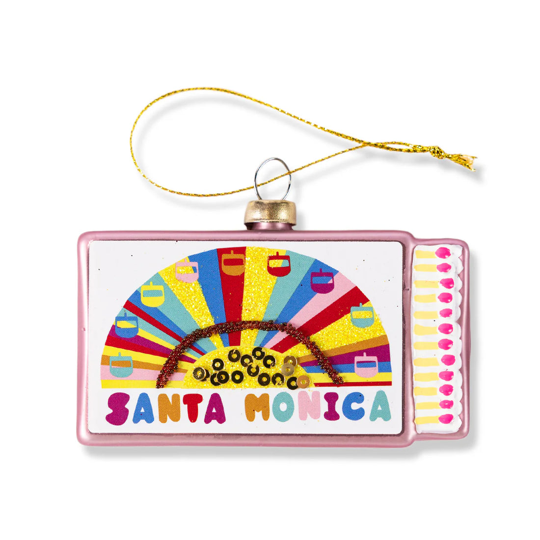 Santa Monica Matchbook Ornament