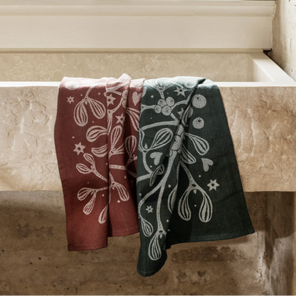 Mistletoe Tea Towel
