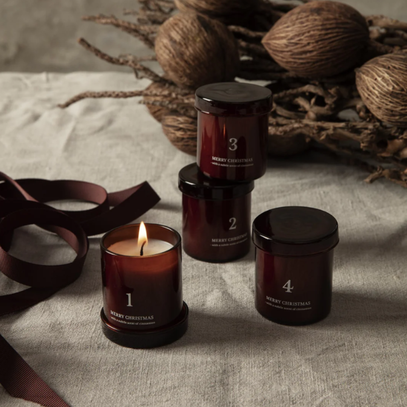 Scented Advent Candles - Set of 4