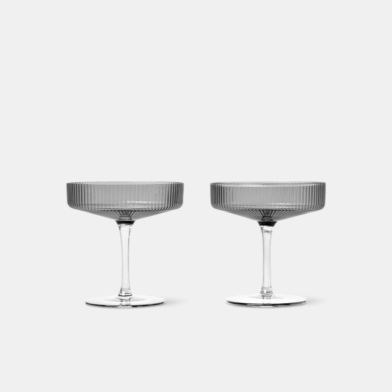 Ripple Champagne Saucers - Set of 2