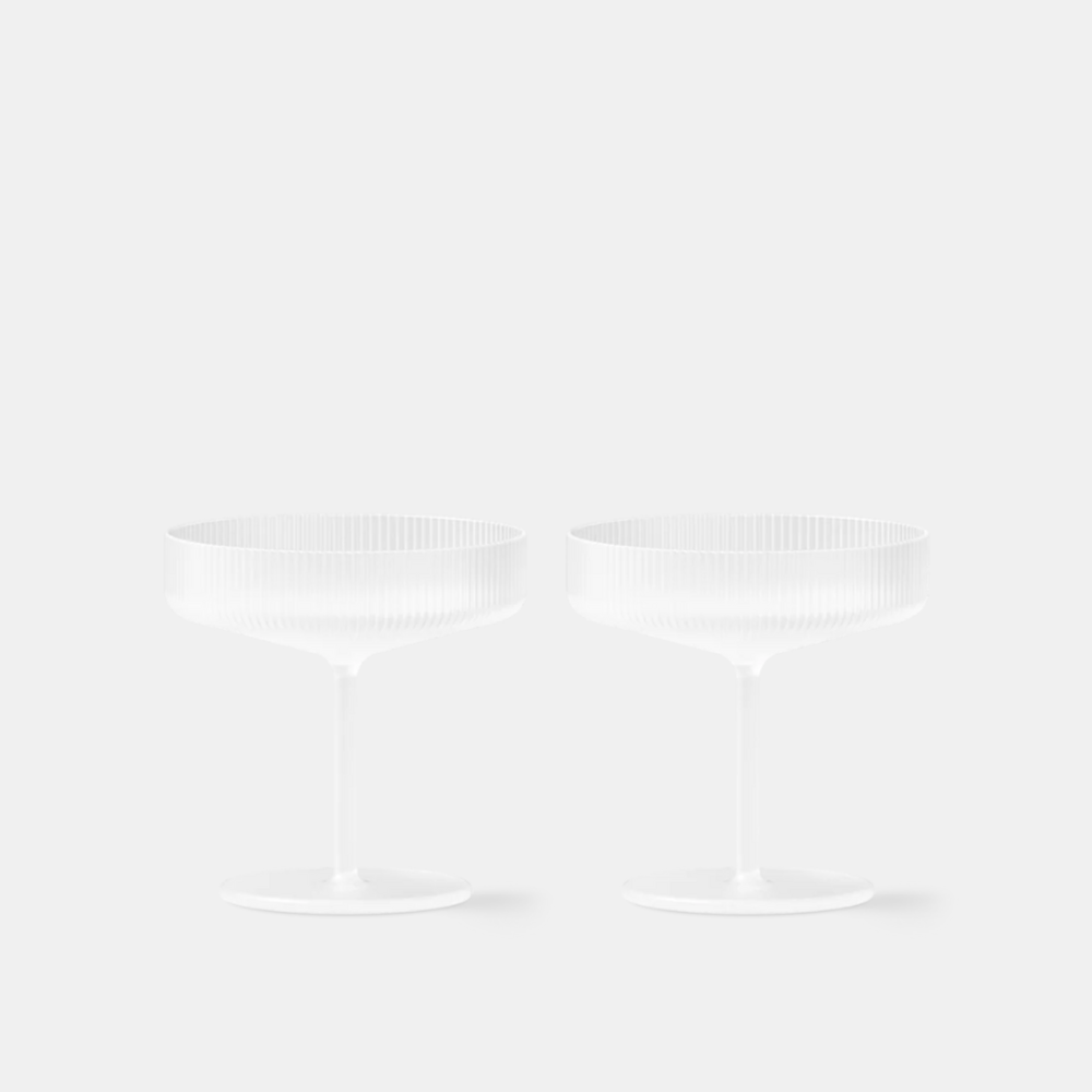 Ripple Champagne Saucers - Set of 2