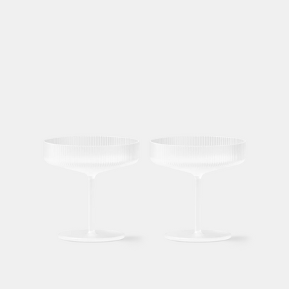 Ripple Champagne Saucers - Set of 2