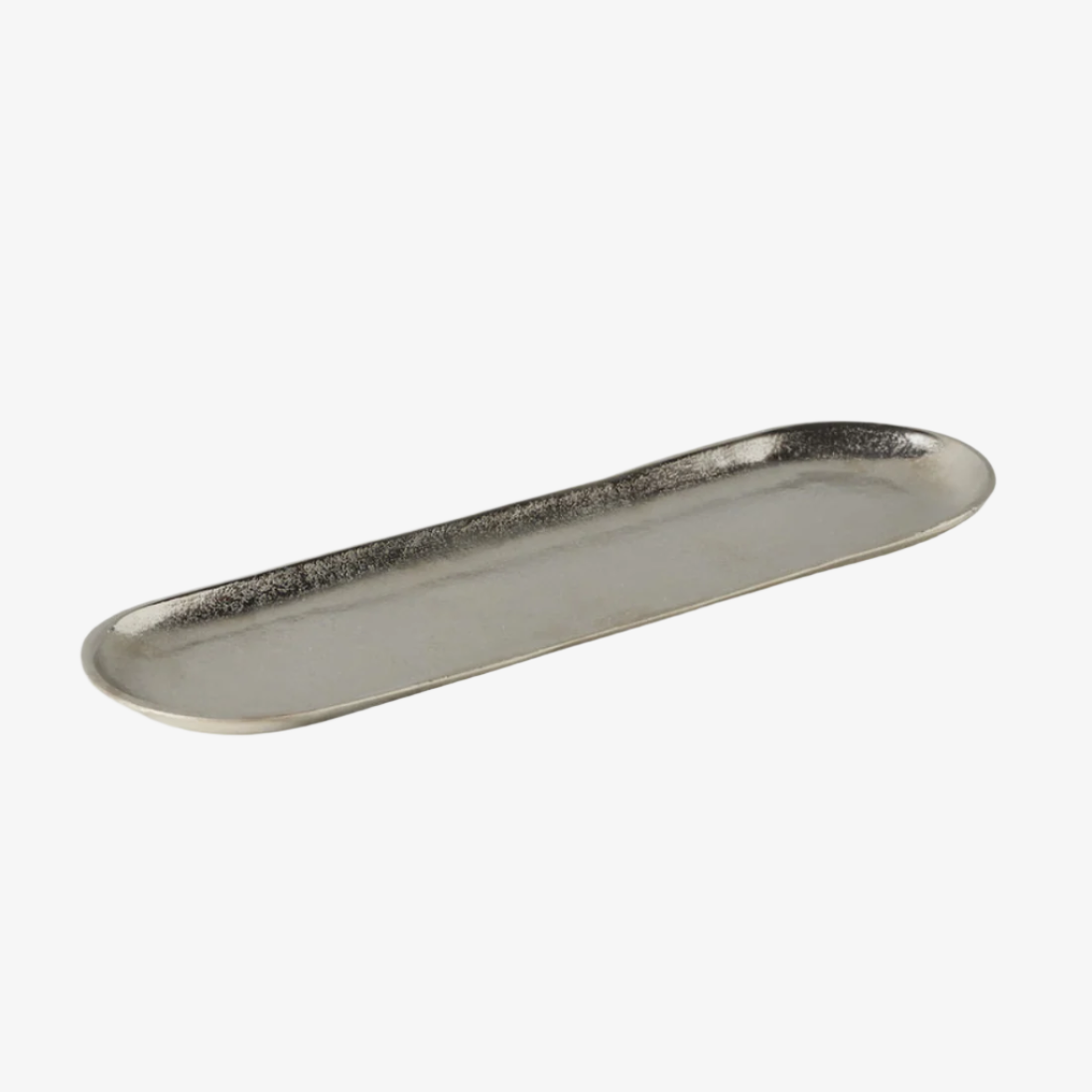 Silver Narrow Metal Tray (Small)