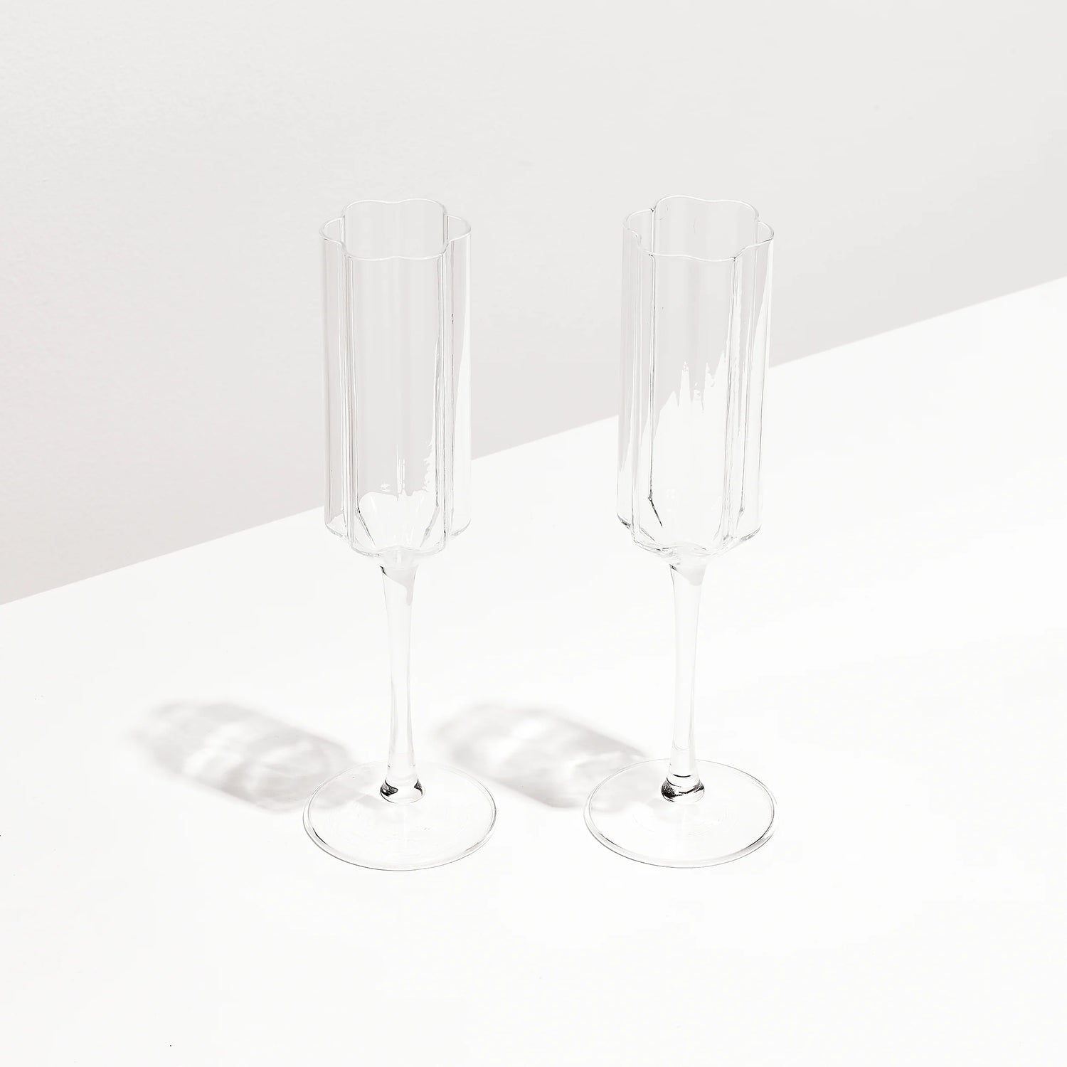 Two x Wave Flutes (Clear)