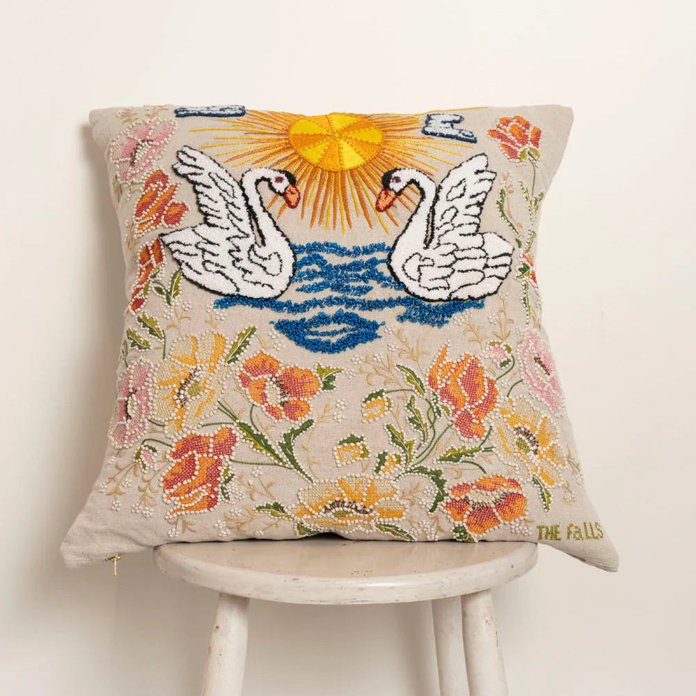 Swanning Along&quot; Pillow