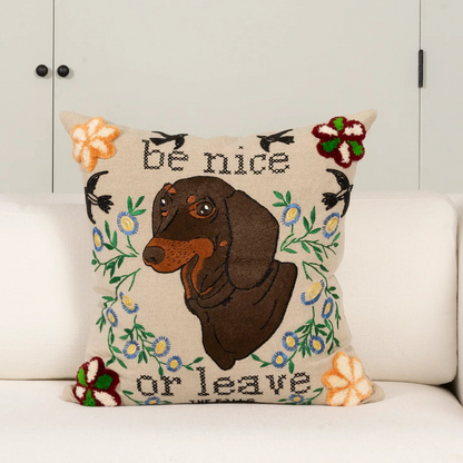 Be Nice Dora&quot; Pillow - Natural/Multi