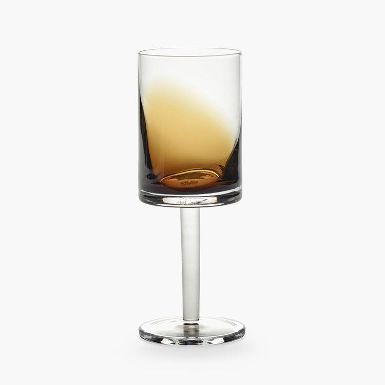 White Wine Glass Amber Zuma - Set of 4