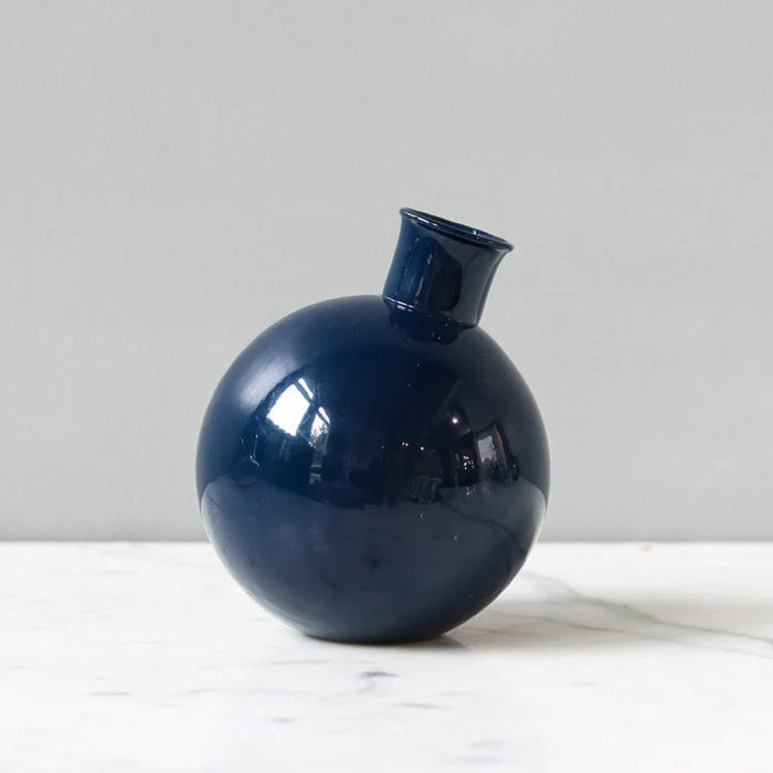 Navy Sphere Bud Vase