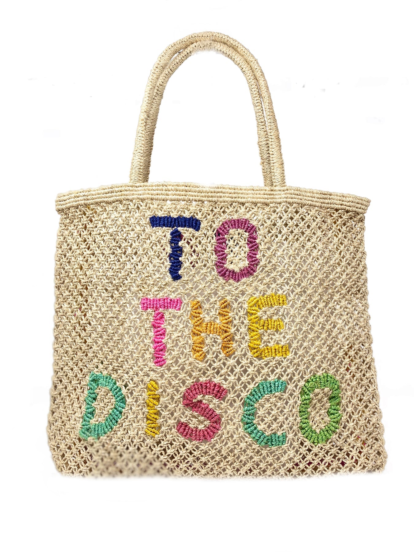 To The Disco Large Tote Bag - Multi/Natural