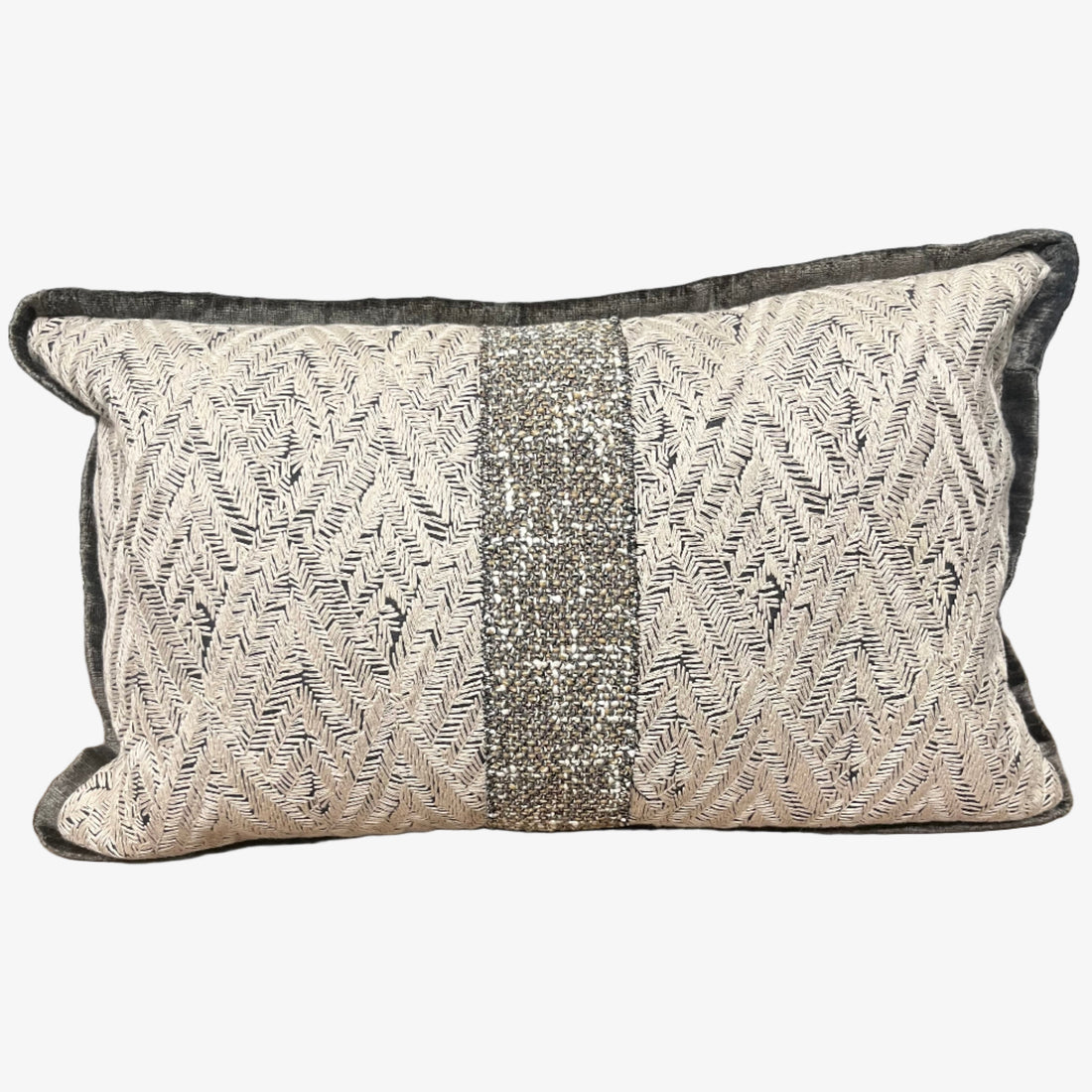 Gray Print Pillow