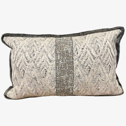 Gray Print Pillow