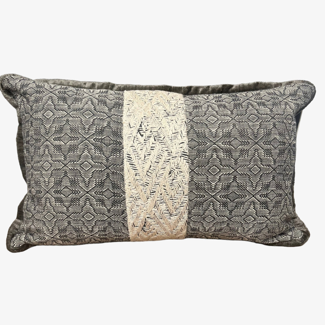 Gray Print Pillow