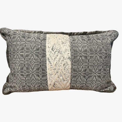 Gray Print Pillow