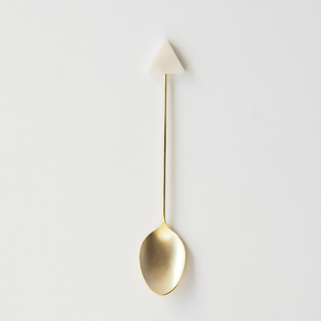 Marbled and Gold Triangle Appetizer Spoon