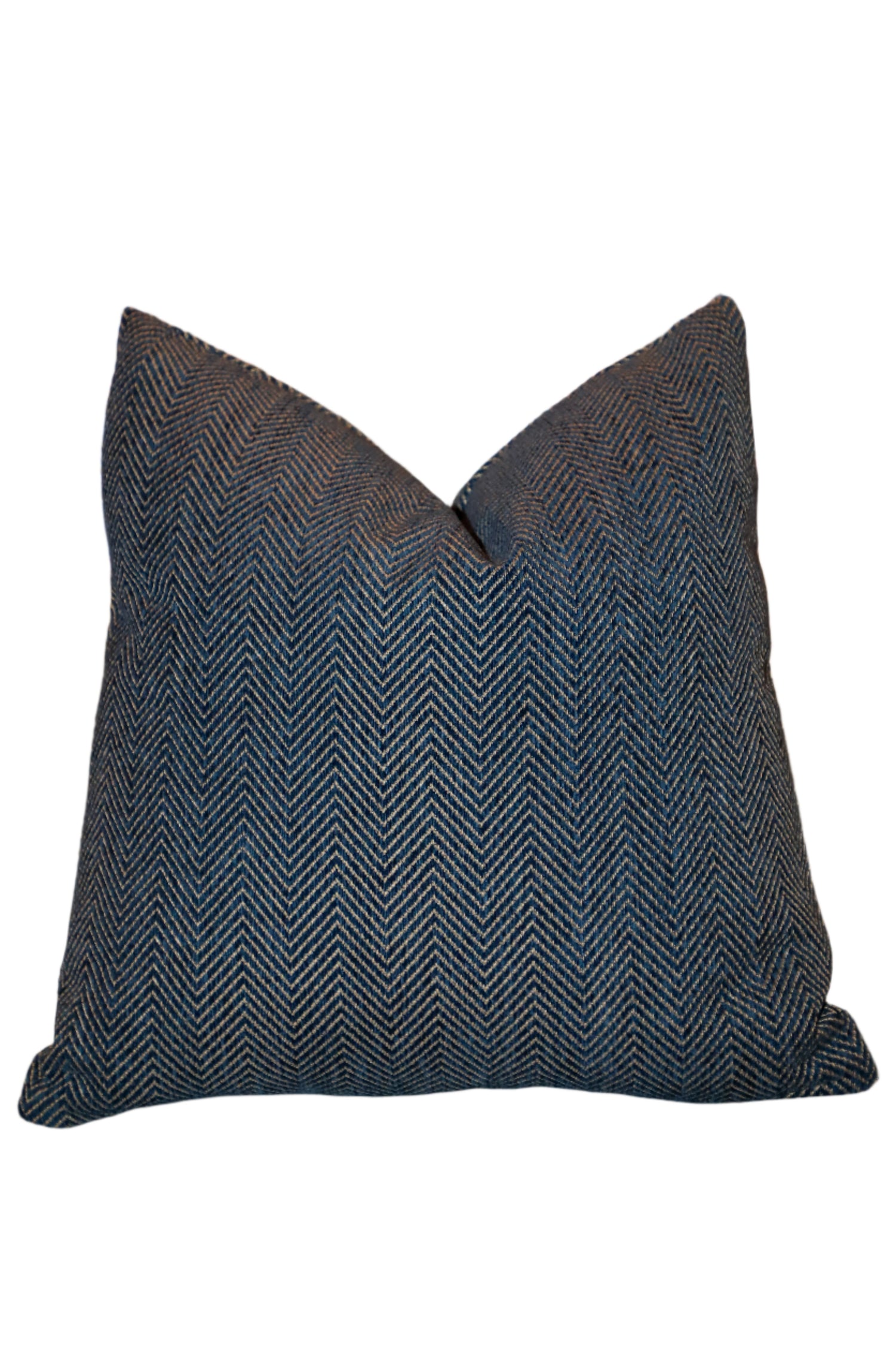 Sophisticated Dark Blue Chevron Chenille