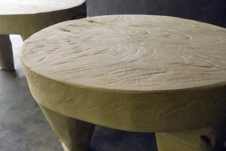 Weathered Java Teak Low Stool