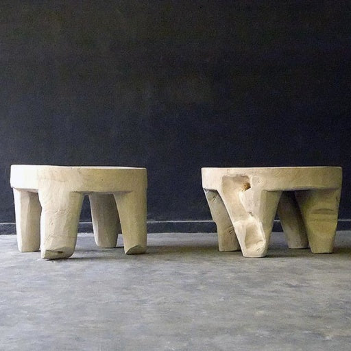Weathered Java Teak Low Stool