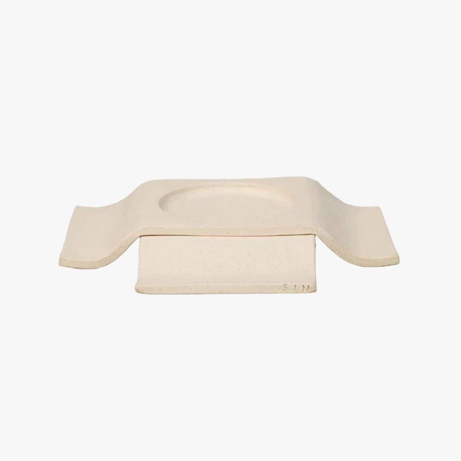 Noor Pillar Candleholder Short - Bone