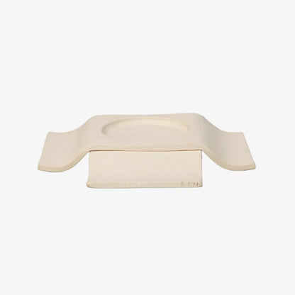 Noor Pillar Candleholder Short - Bone