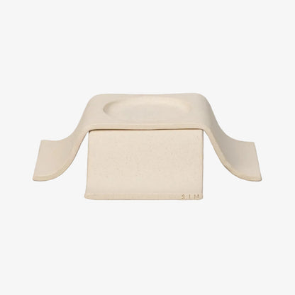 Noor Pillar Candleholder Tall - Bone