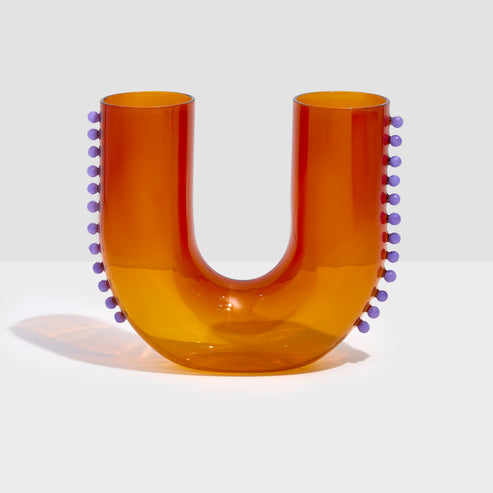 Pearl U Vase - Amber + Lilac