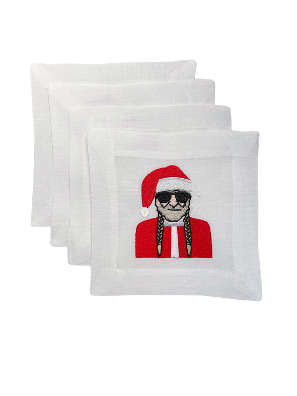 Santa Willie Nelson Cocktail Napkins