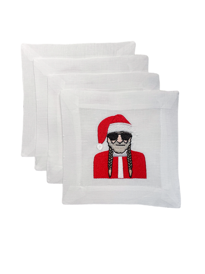 Santa Willie Nelson Cocktail Napkins