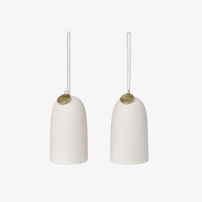 Bell Ceramic Ornament - Set of 2