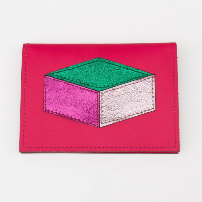 Neon Pink Iso Card Case