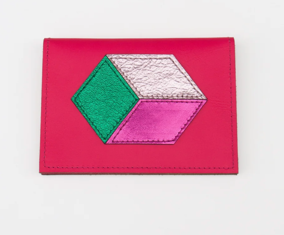 Neon Pink Iso Card Case