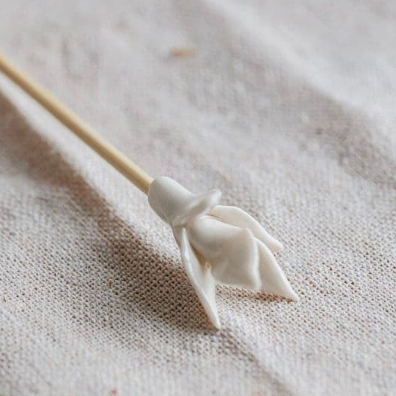 Mini Porcelain Tillandsia Diffuser Wood Stick