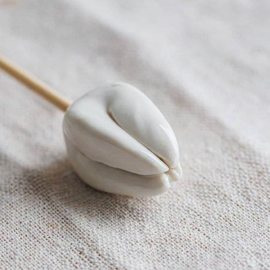 Mini Porcelain Tulip Diffuser Wood Stick