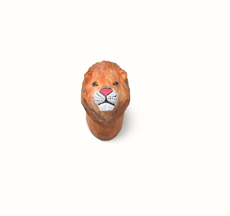 Animal Hand-Carved Hook -Lion