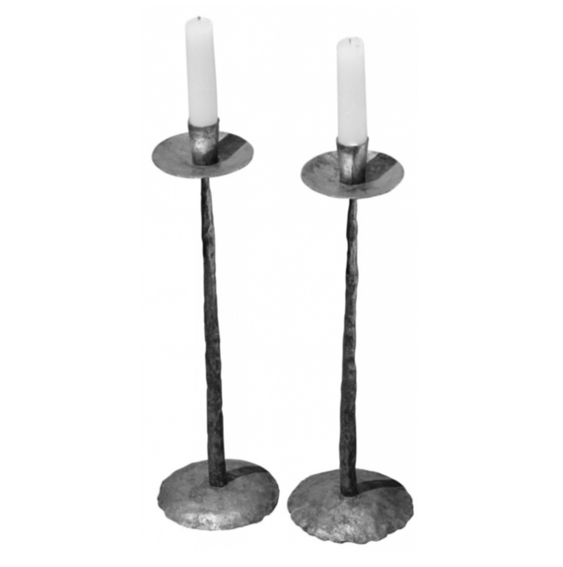 Clint Silver Candle Stands Set of 2