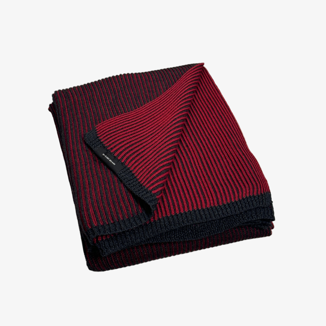 Dried Tomato Ribbed Throw Blanket