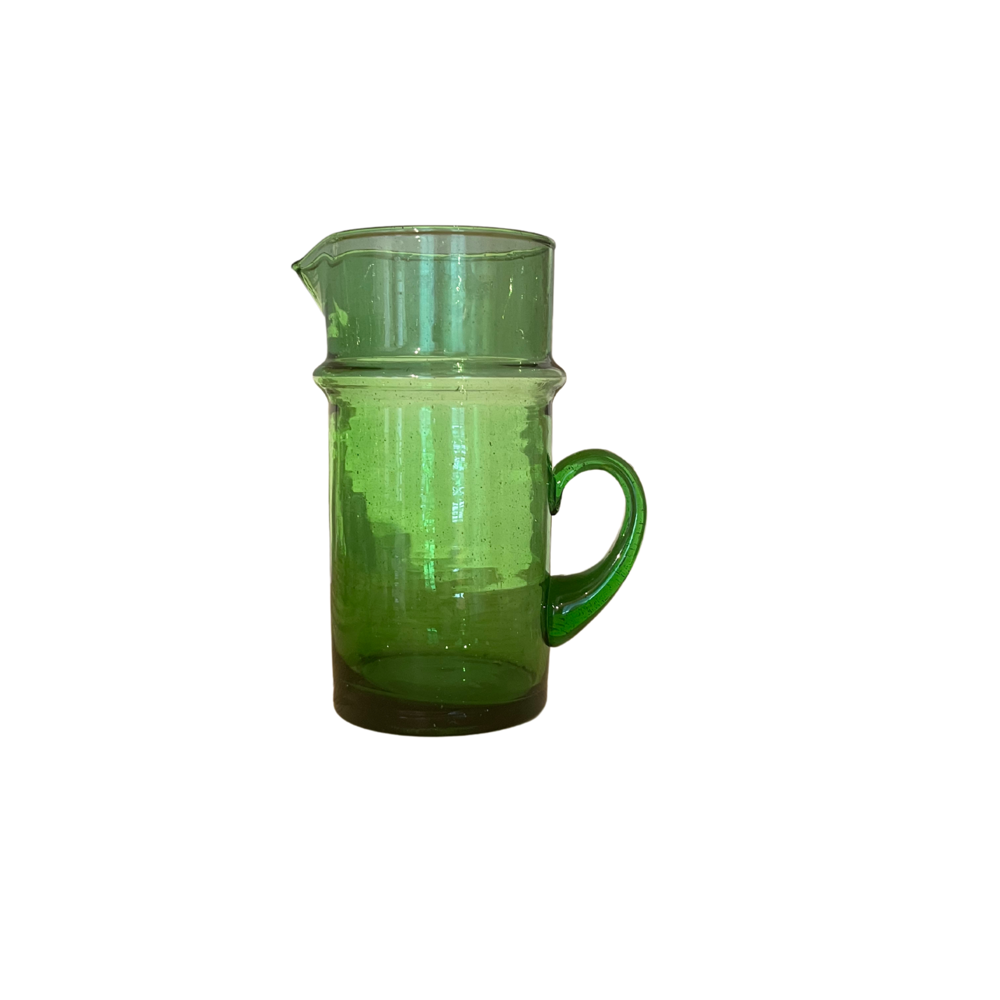 Dark Green Glass Carafe