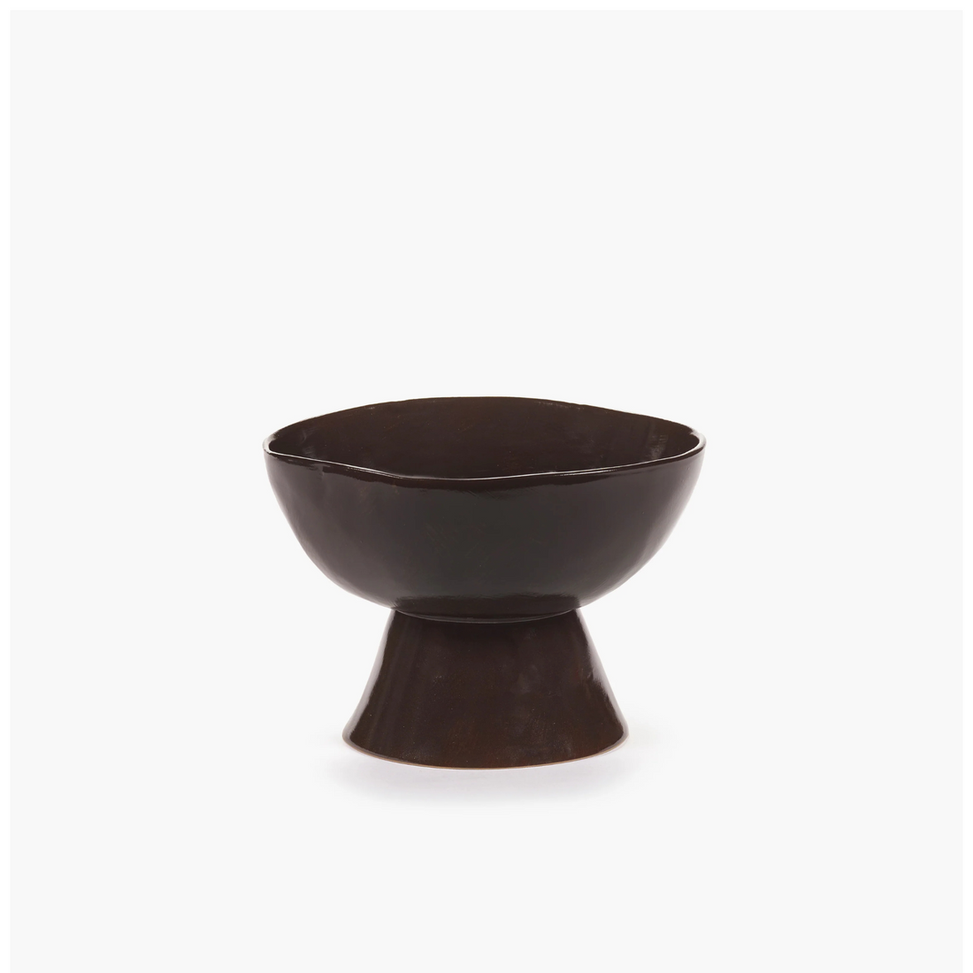 High bowl large on foot Ebony LA MÈRE