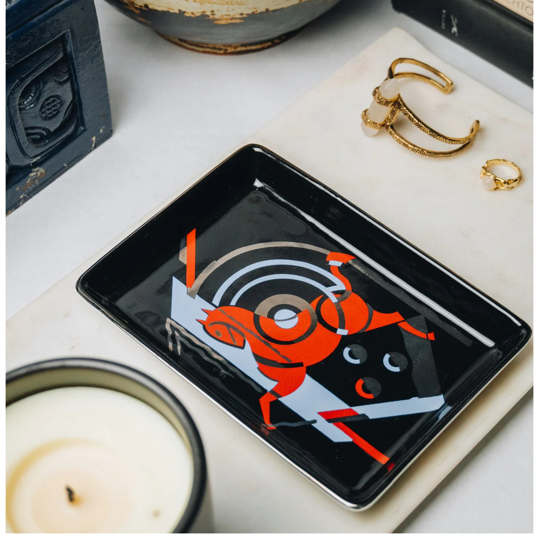 Deco Stallion Ceramic Tray