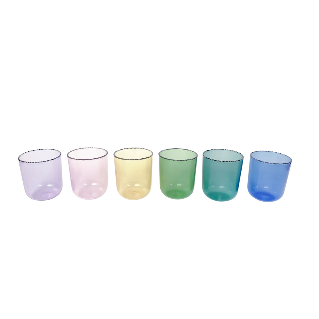 Striped Glasses Set of 2 per color