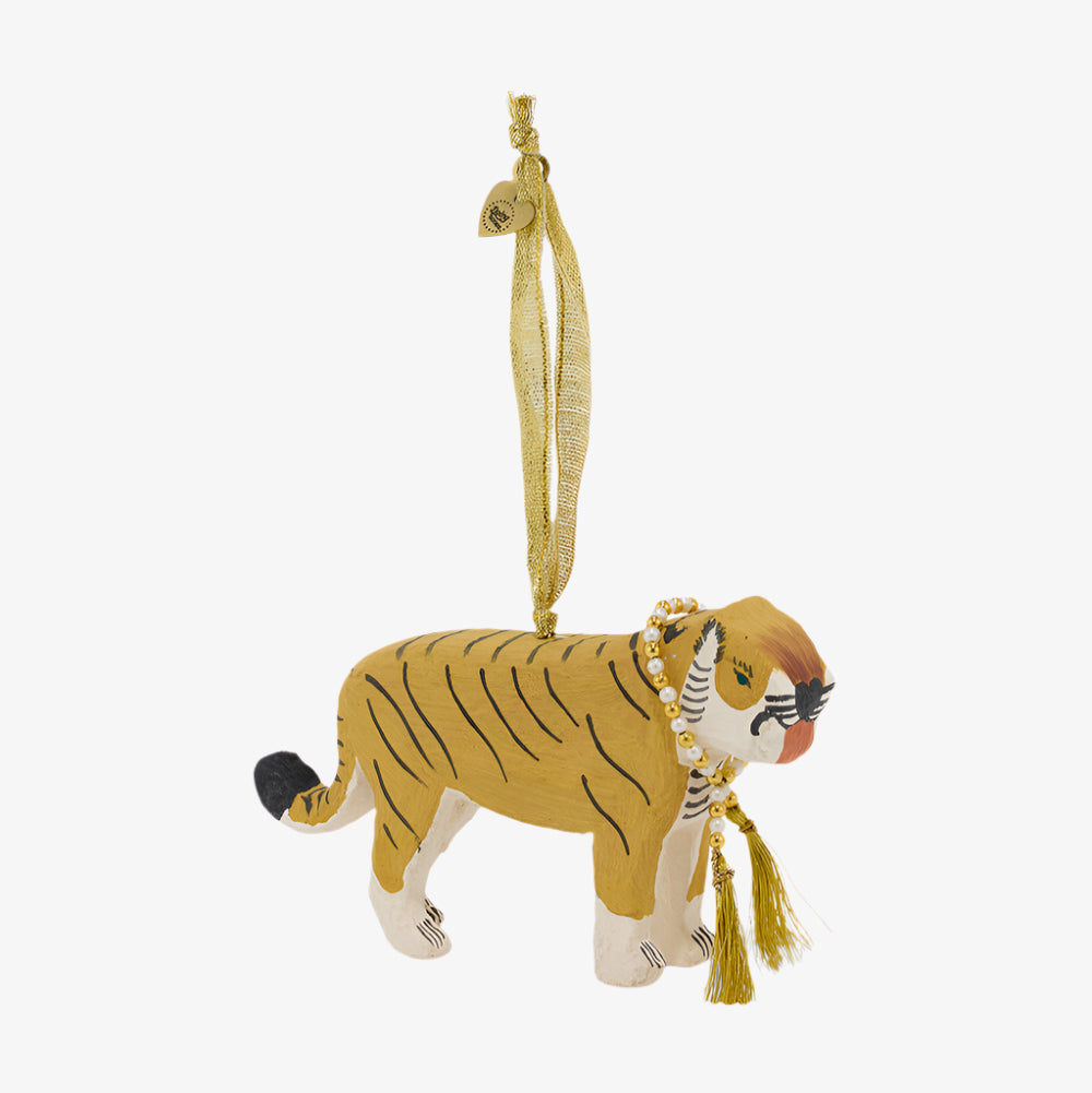 Tinsel Tiger Ornament