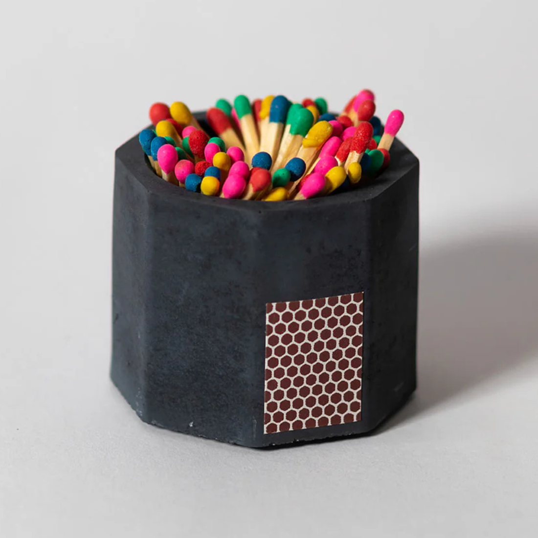 Black Match Holder w/ Striker and Rainbow Matches