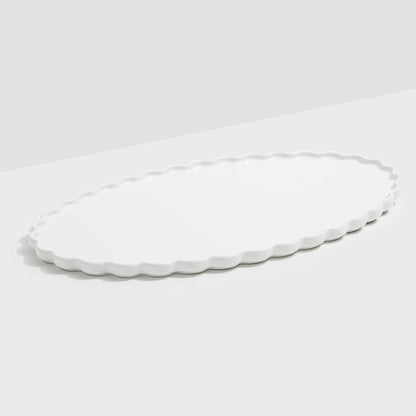 Wave Oval Platter (White)