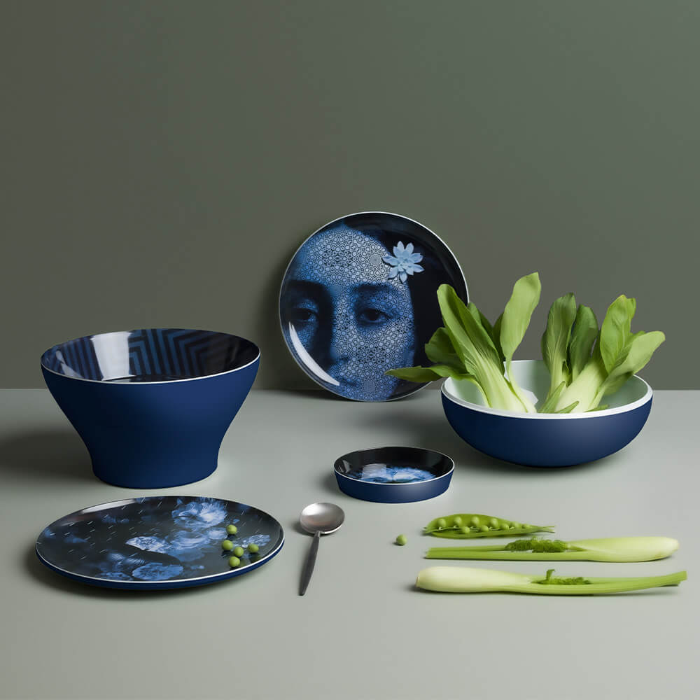 Yuan Bleu nuit | Osorio - Stackable Set of Dishes