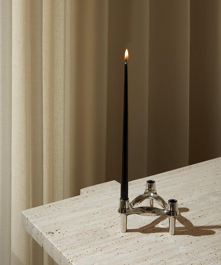STOFF Nagel Taper Candle by Ester & Erik (Black)