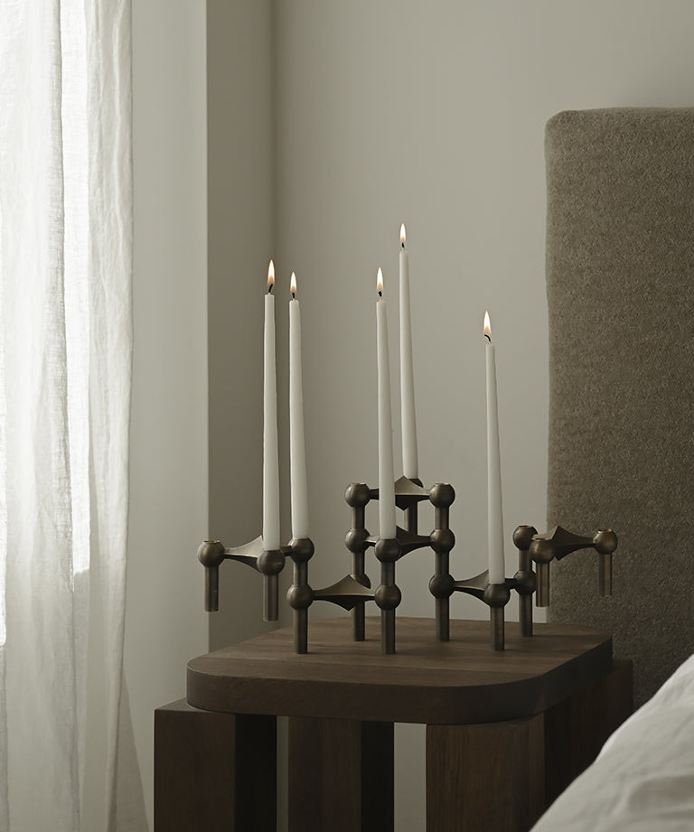 STOFF Nagel Taper Candle by Ester & Erik (White)