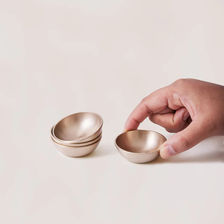 Bronze Kansa Dip Bowl, 1.5&quot; - Set of 4