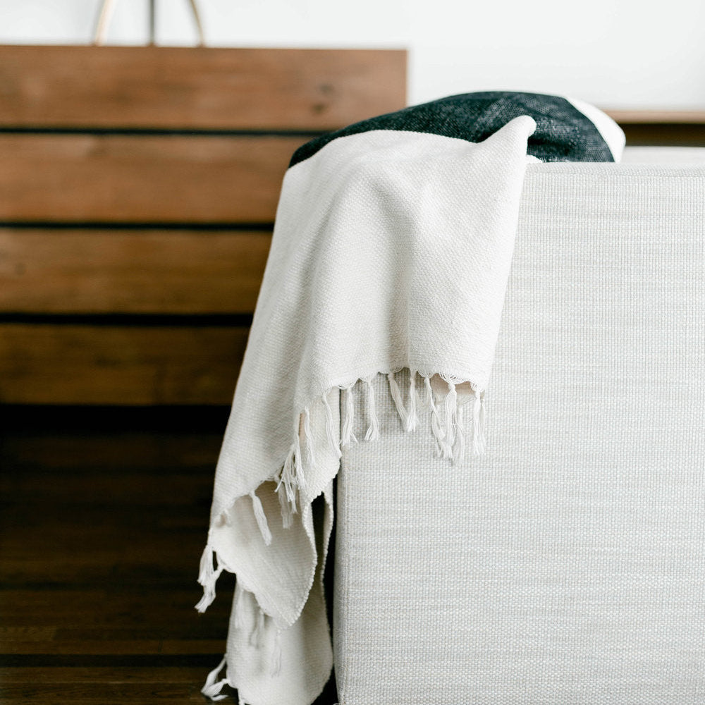 Charcoal Kilim Throw/Rug