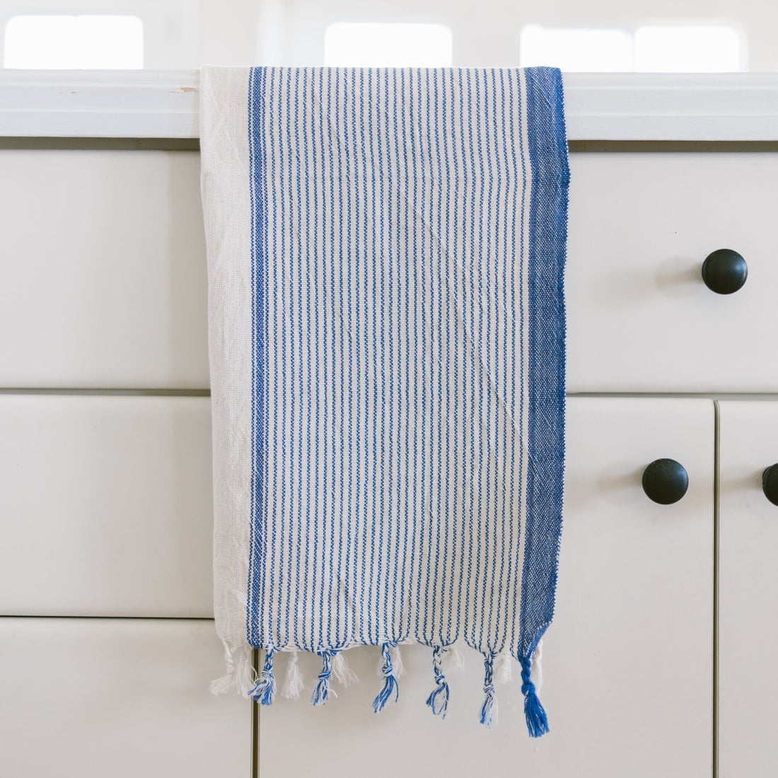 Ivory Blue Tribeca Hand Towel