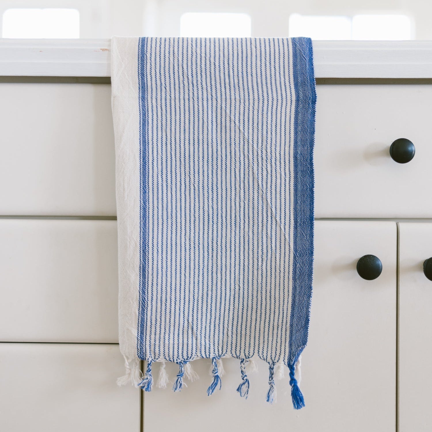 Ivory Blue Tribeca Hand Towel