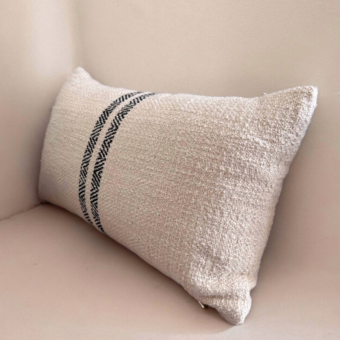 Hugh Lumbar Pillow - Cream